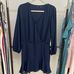 Krisa navy blue dress sz small. Retails $215
